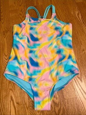 NWOT Roots Swimsuit  / One-piece / XL / 14-16 / Rainbow Pastell